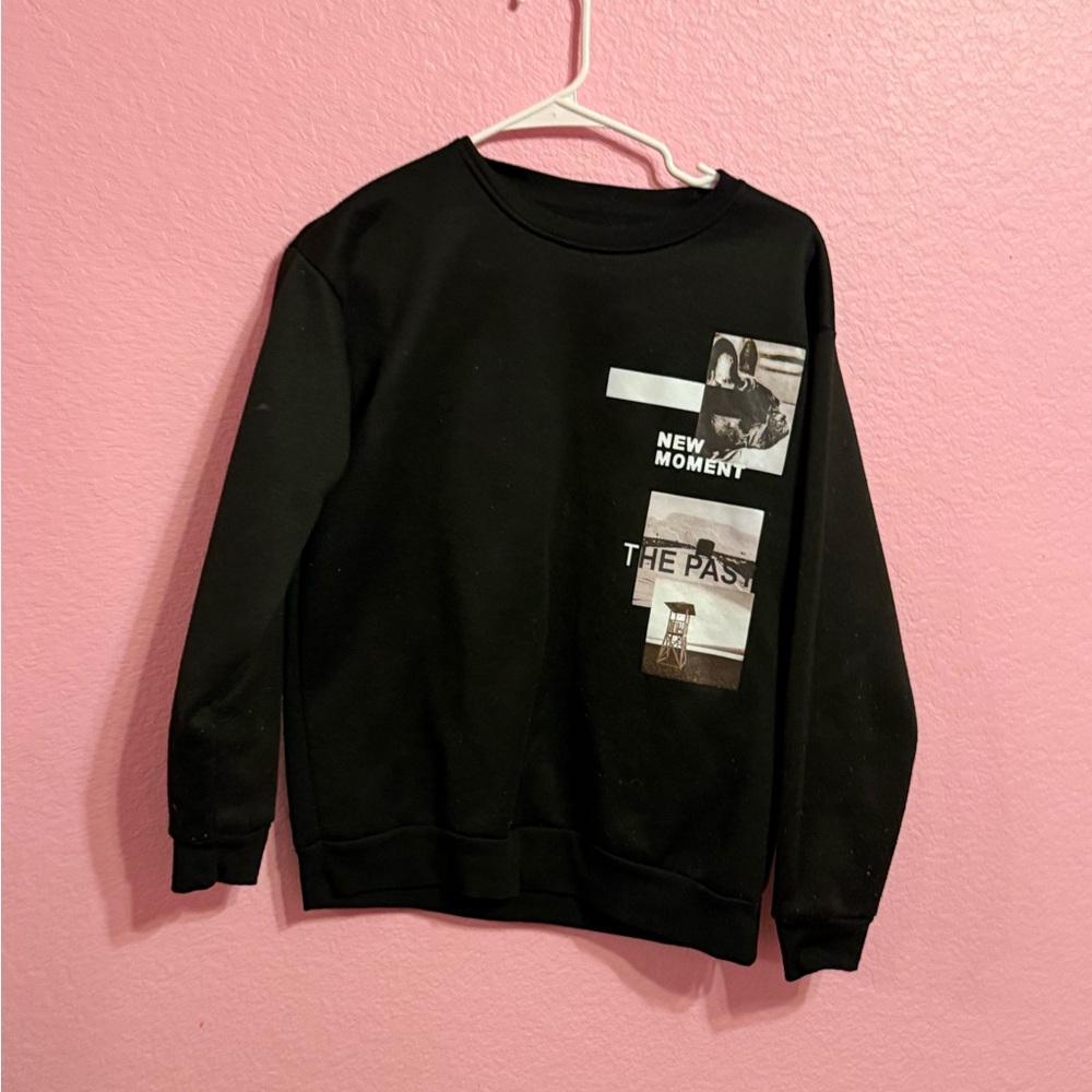 Black Graphic Men's Sweater